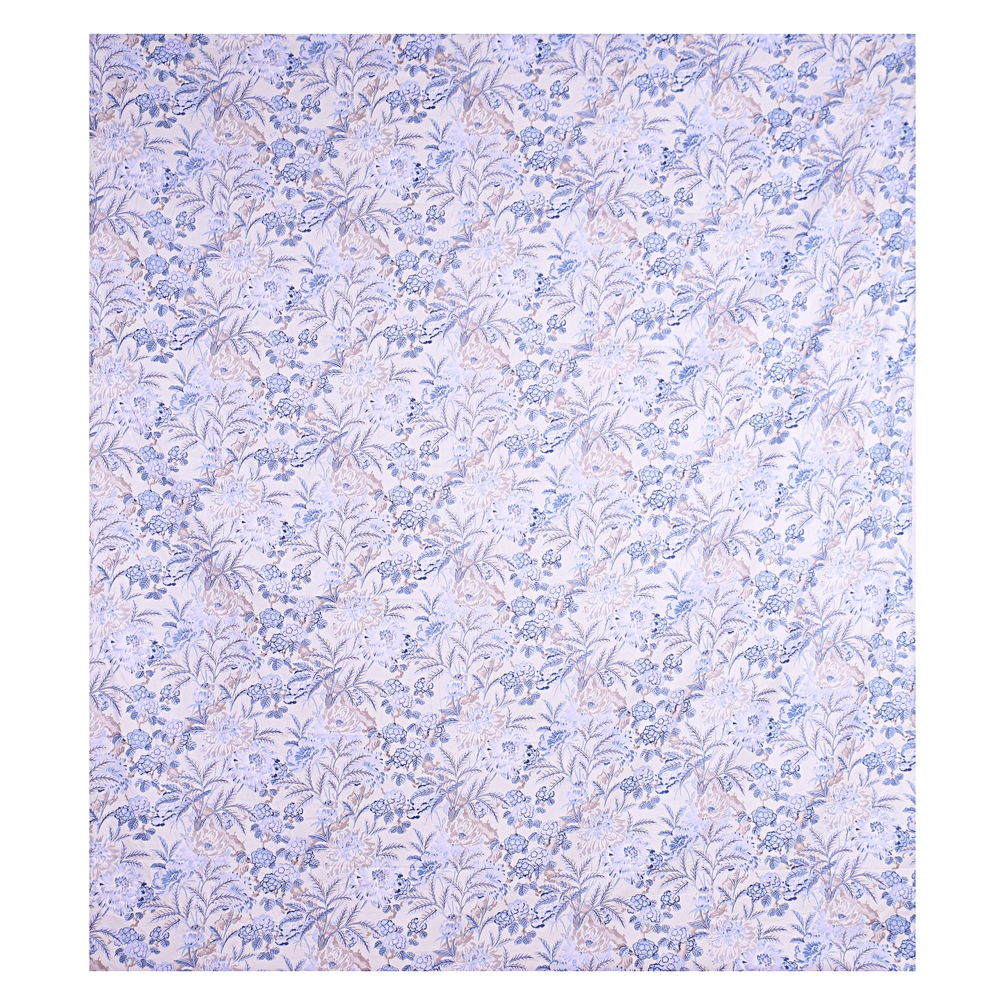Siroki Bond Sky Blue Printed Pillow Cover (17*27)