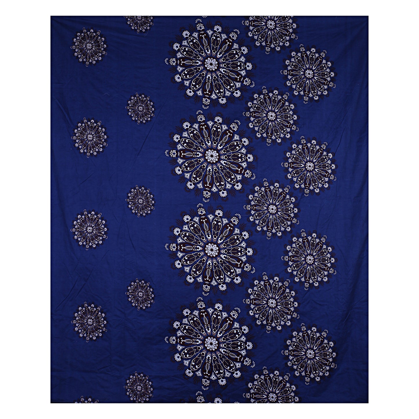 Siroki Bond Printed Royal Blue Pillow Cover(17*27)