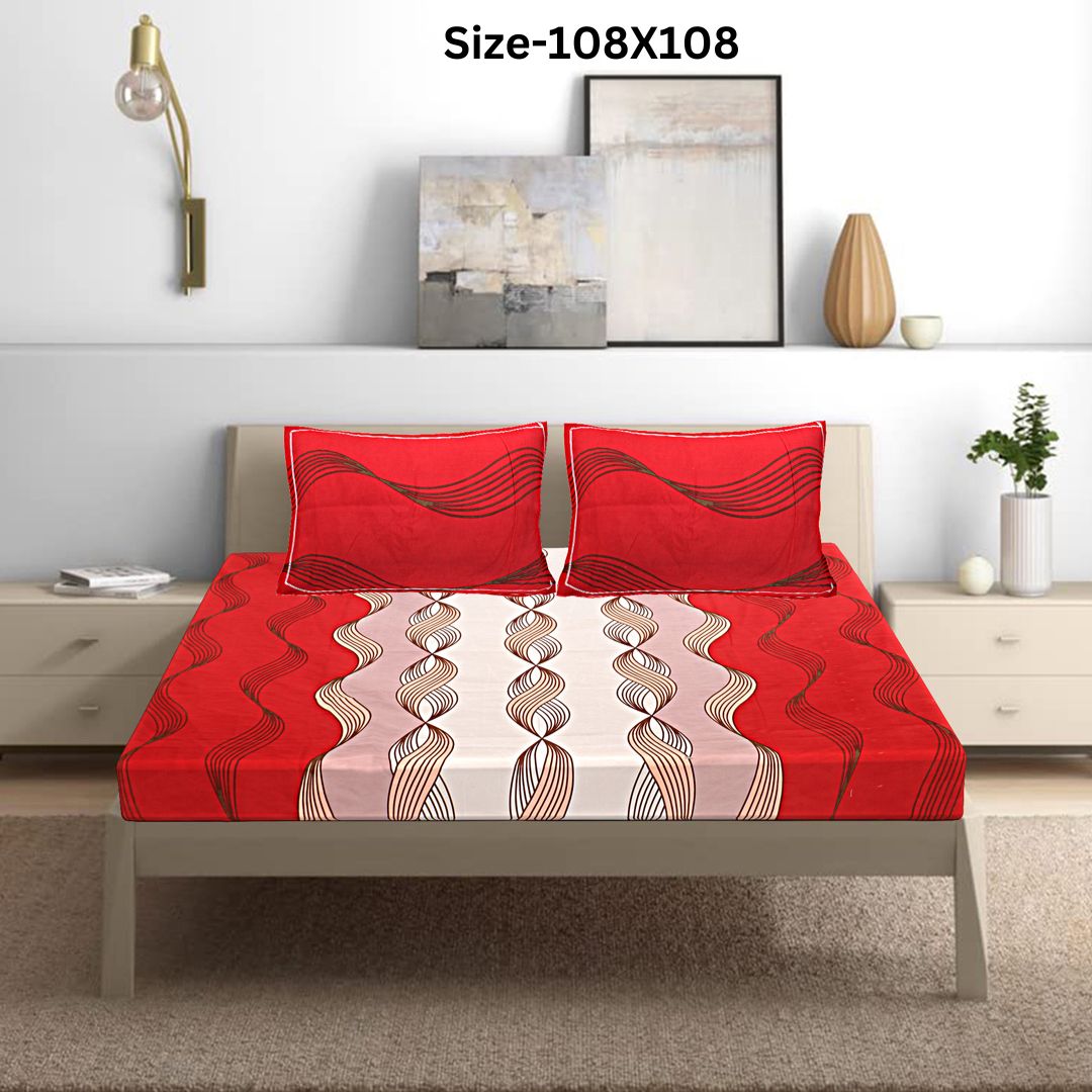 Siroki Bond Floral Premium Luxury Bedsheet with Pillow Cover