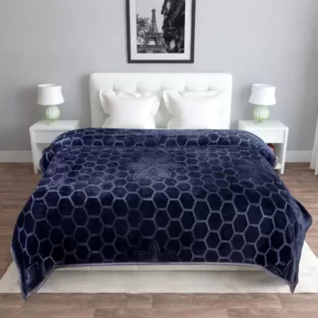 Siroki Bond Printed Double Bed Heavy winter Mink Blanket