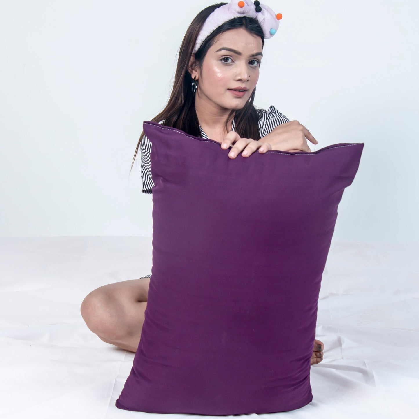 Siroki Bond Pure Microfiber Sleeping Bed Solid Pillow