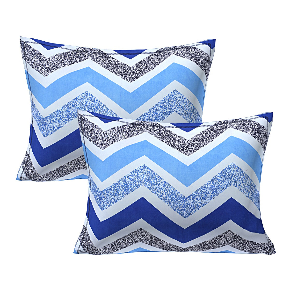 Siroki Bond Dark Blue Printed Pillow Cover (17*27)