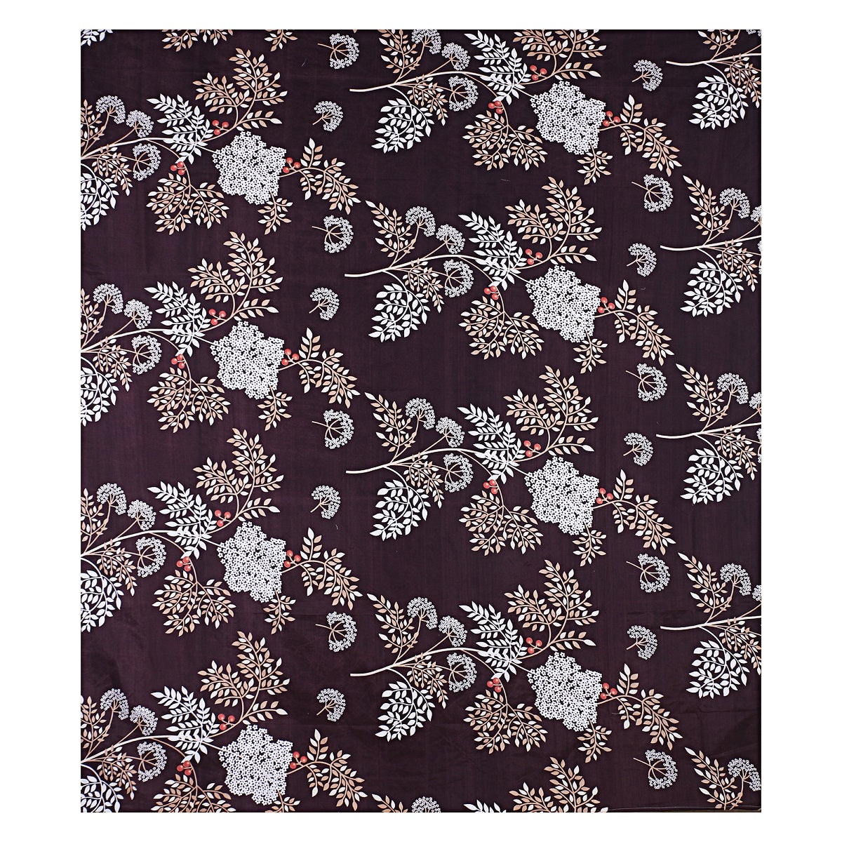 Siroki Bond Brown Printed Pillow Cover (17*27)