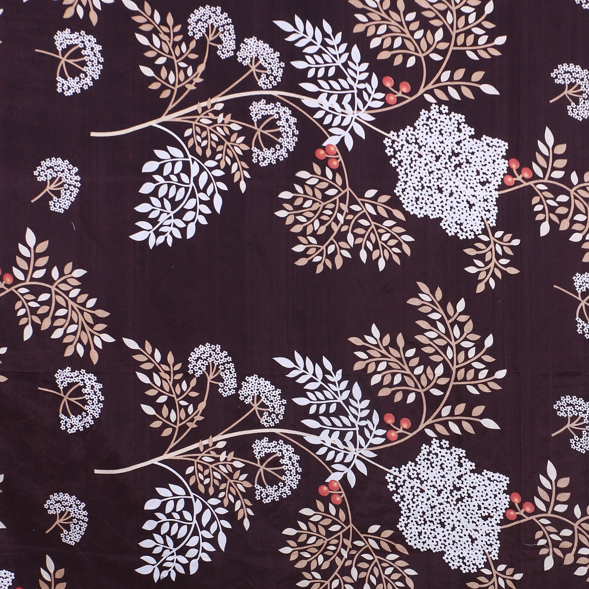 Siroki Bond Brown Printed Pillow Cover (17*27)