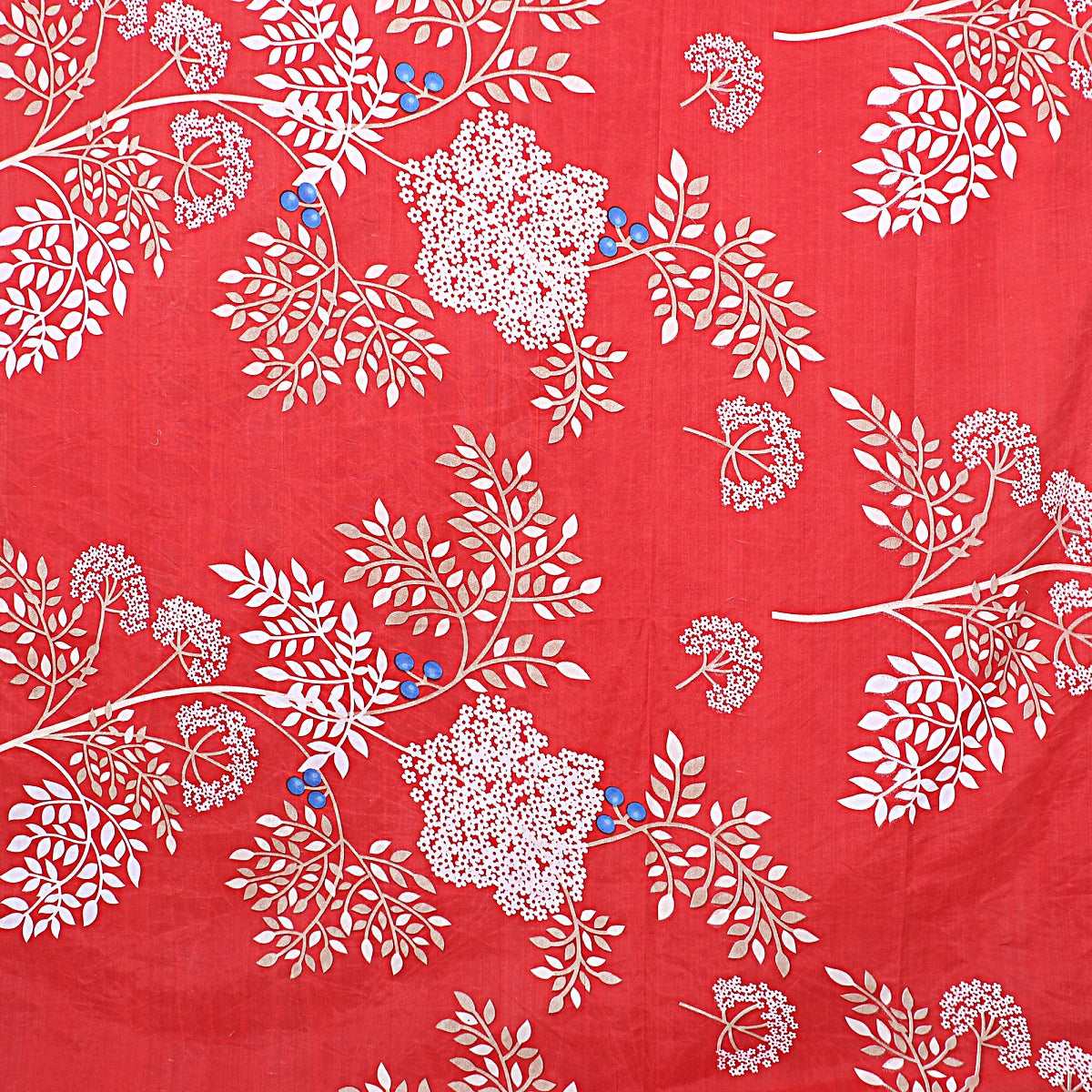 Siroki Bond Red Printed Pillow Cover (17*27)