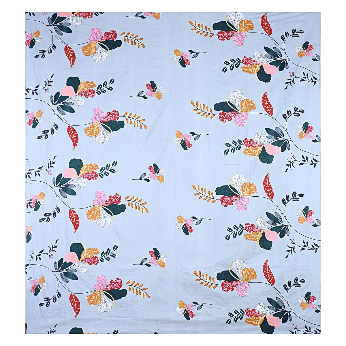 Siroki Bond Sky Blue Printed Pillow Cover (17*27)
