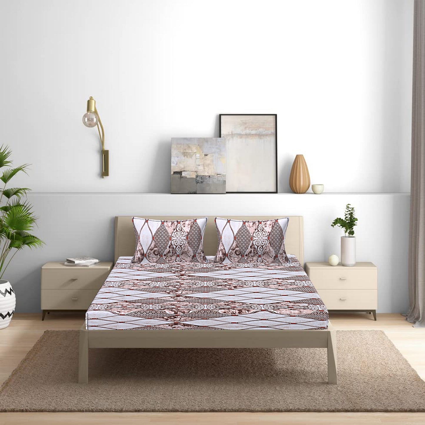 Siroki Bond Grey Printed Pillow Cover (17*27)