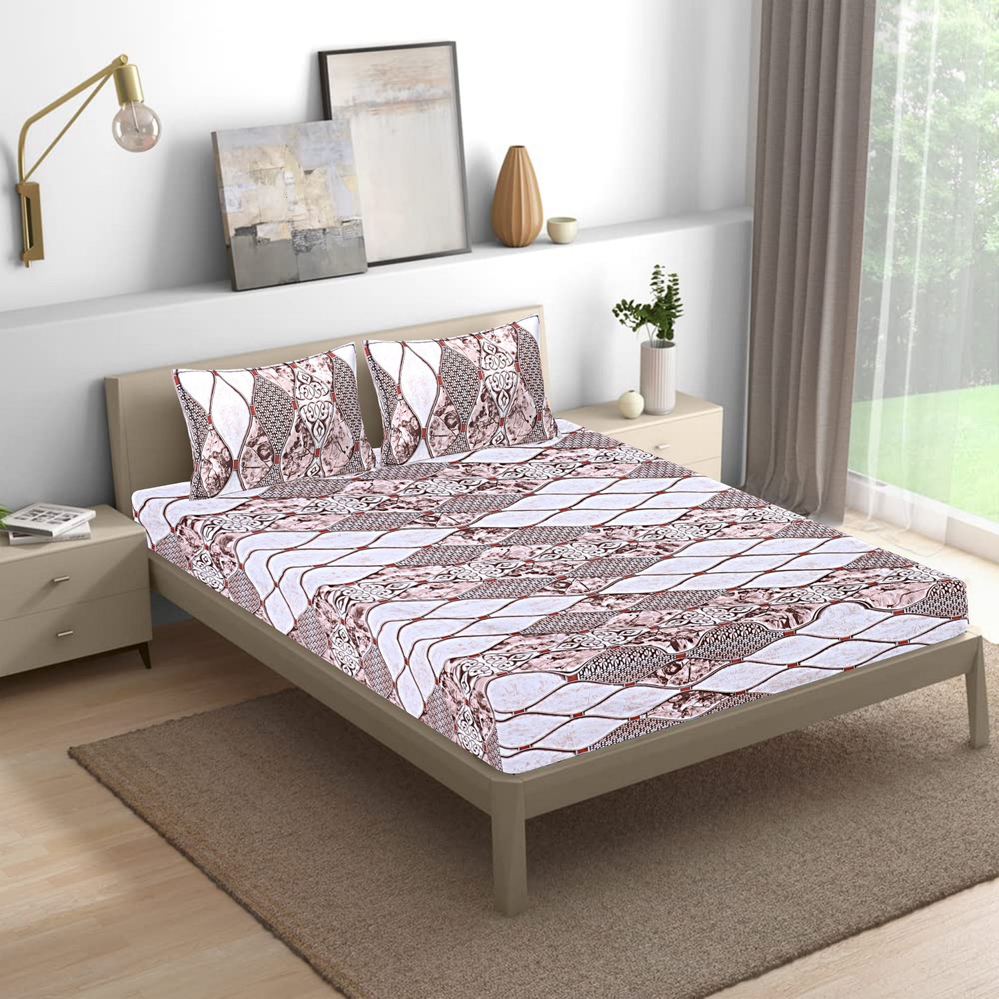 Siroki Bond Grey Printed Pillow Cover (17*27)