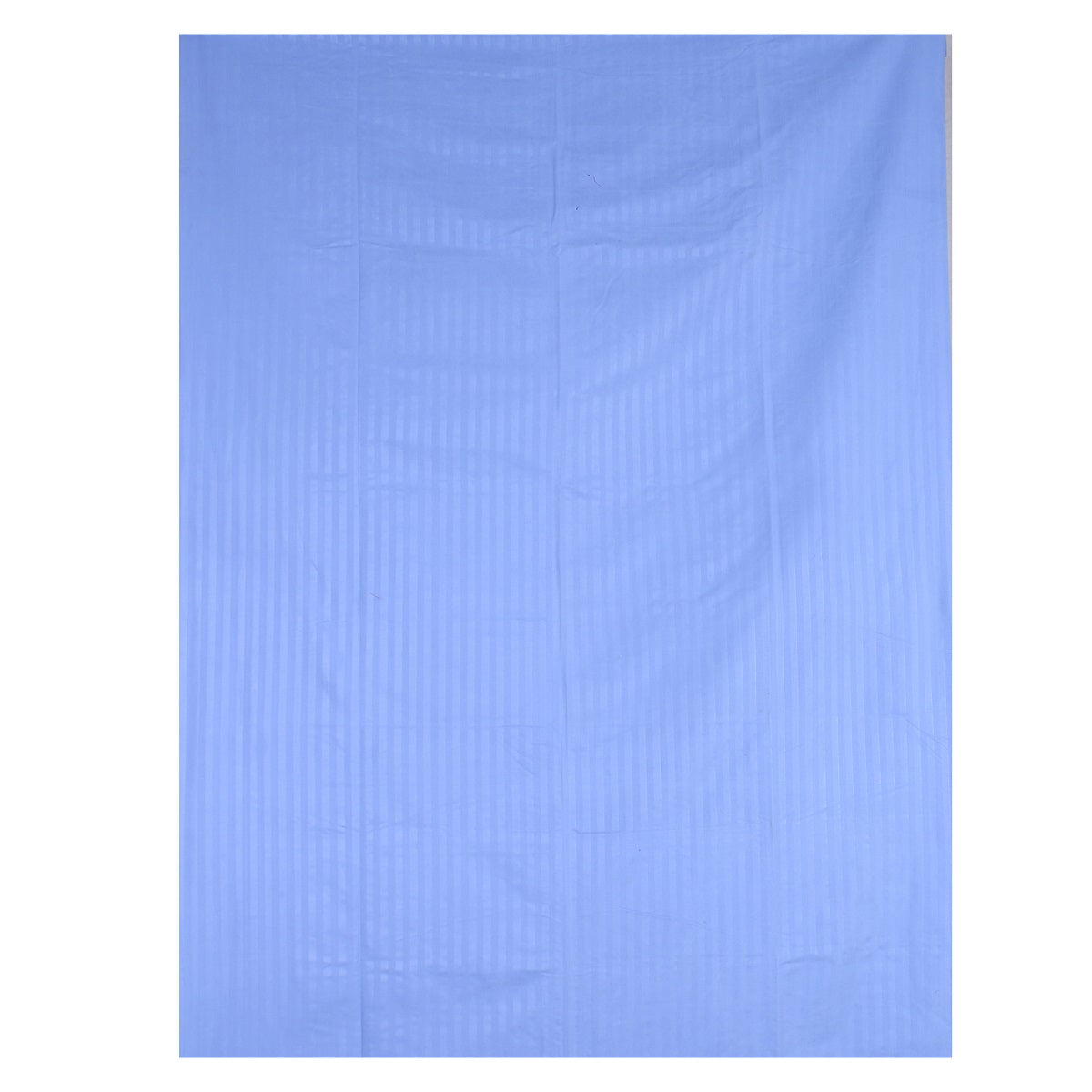 Siroki Bond Fitted Sky Blue Solid Double Bed Cotton Bedsheet