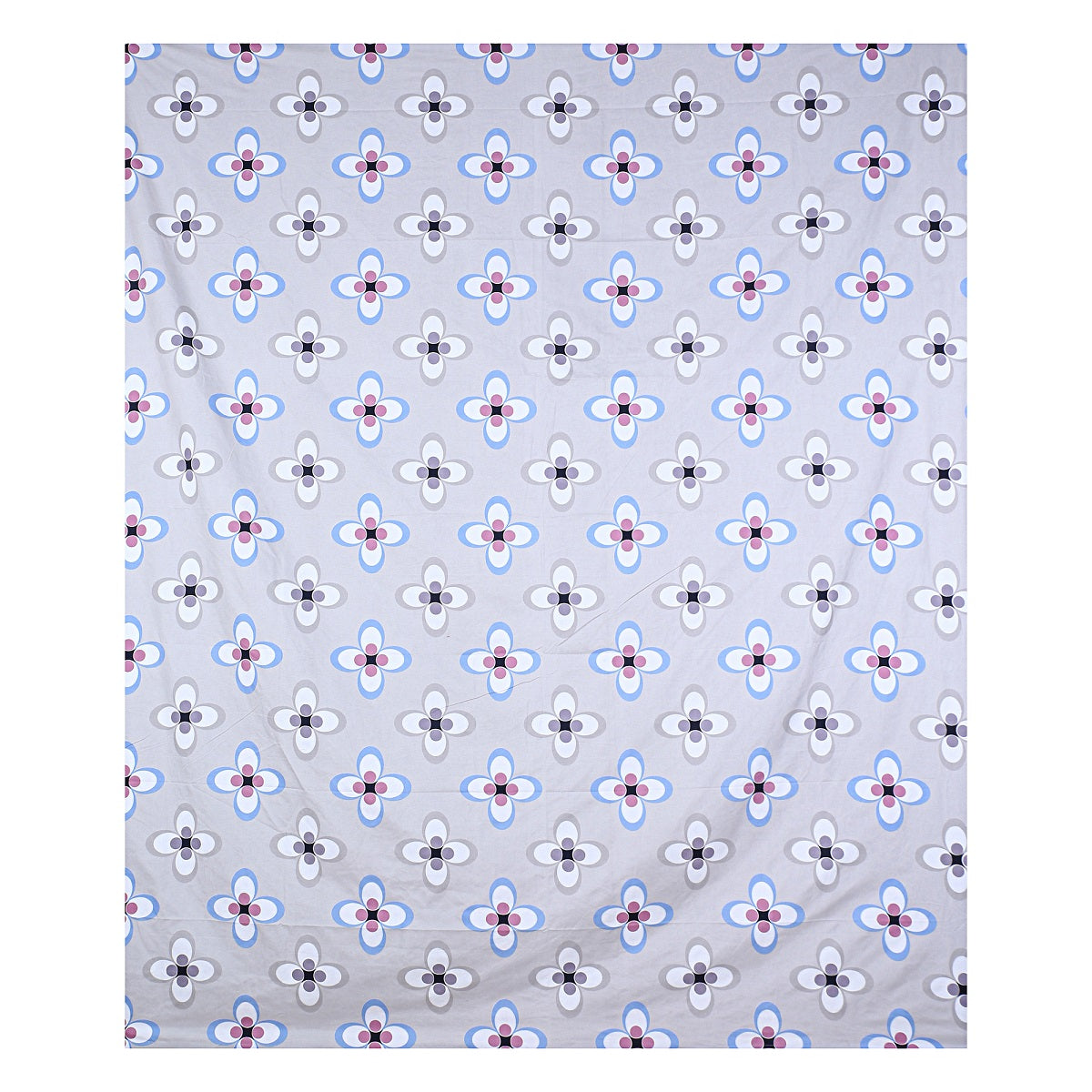 Siroki Bond Premium Sky Blue Printed Pillow Cover (17*27)