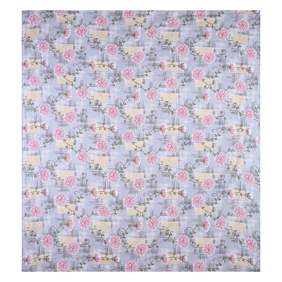 Siroki Bond Premium Light Blue Printed Pillow Cover (17*27)