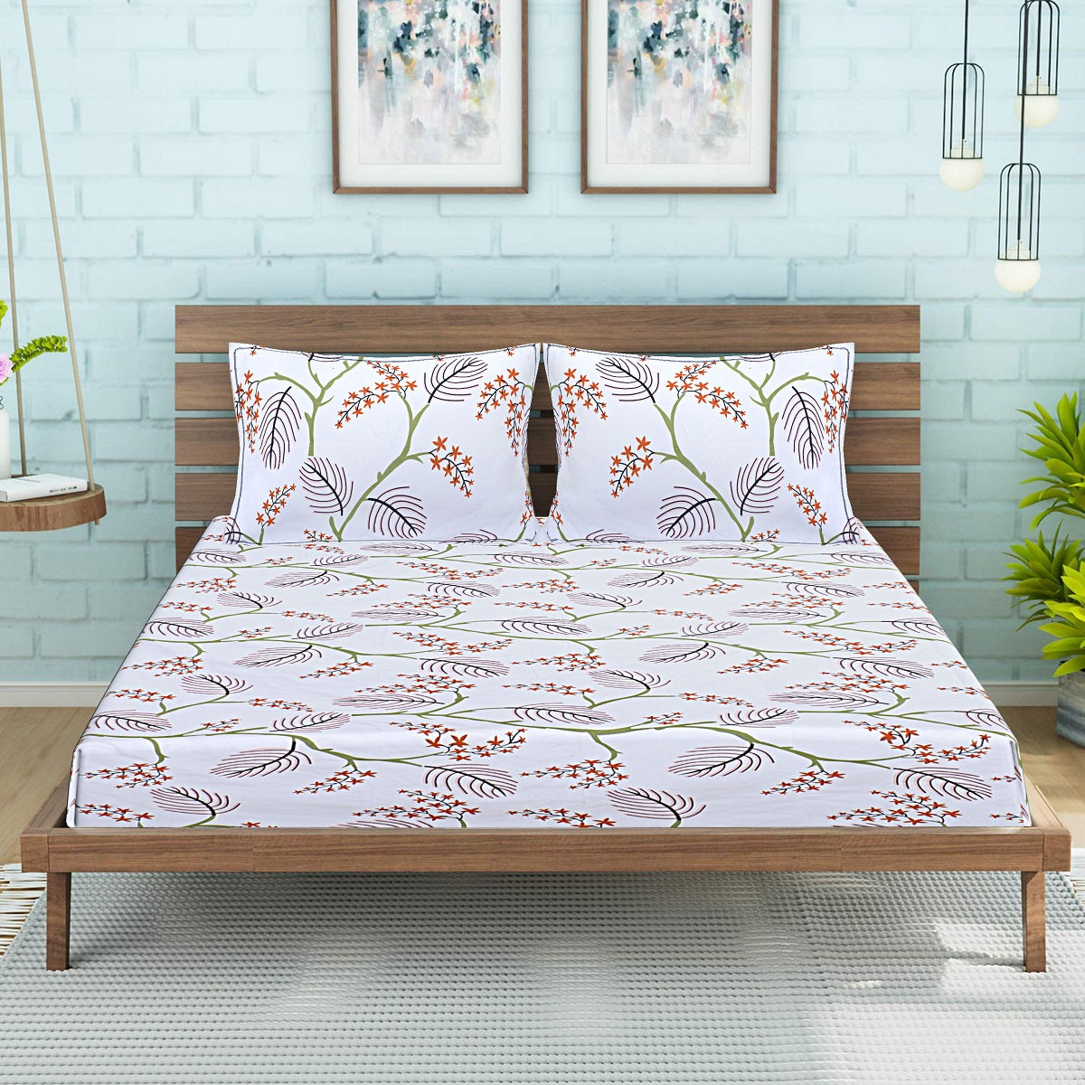 Siroki Bond Premium Gold Printed Pillow Cover (17*27)
