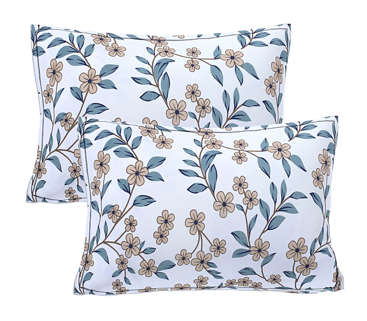 Siroki Bond Premium Navy Printed Pillow Cover (17*27)