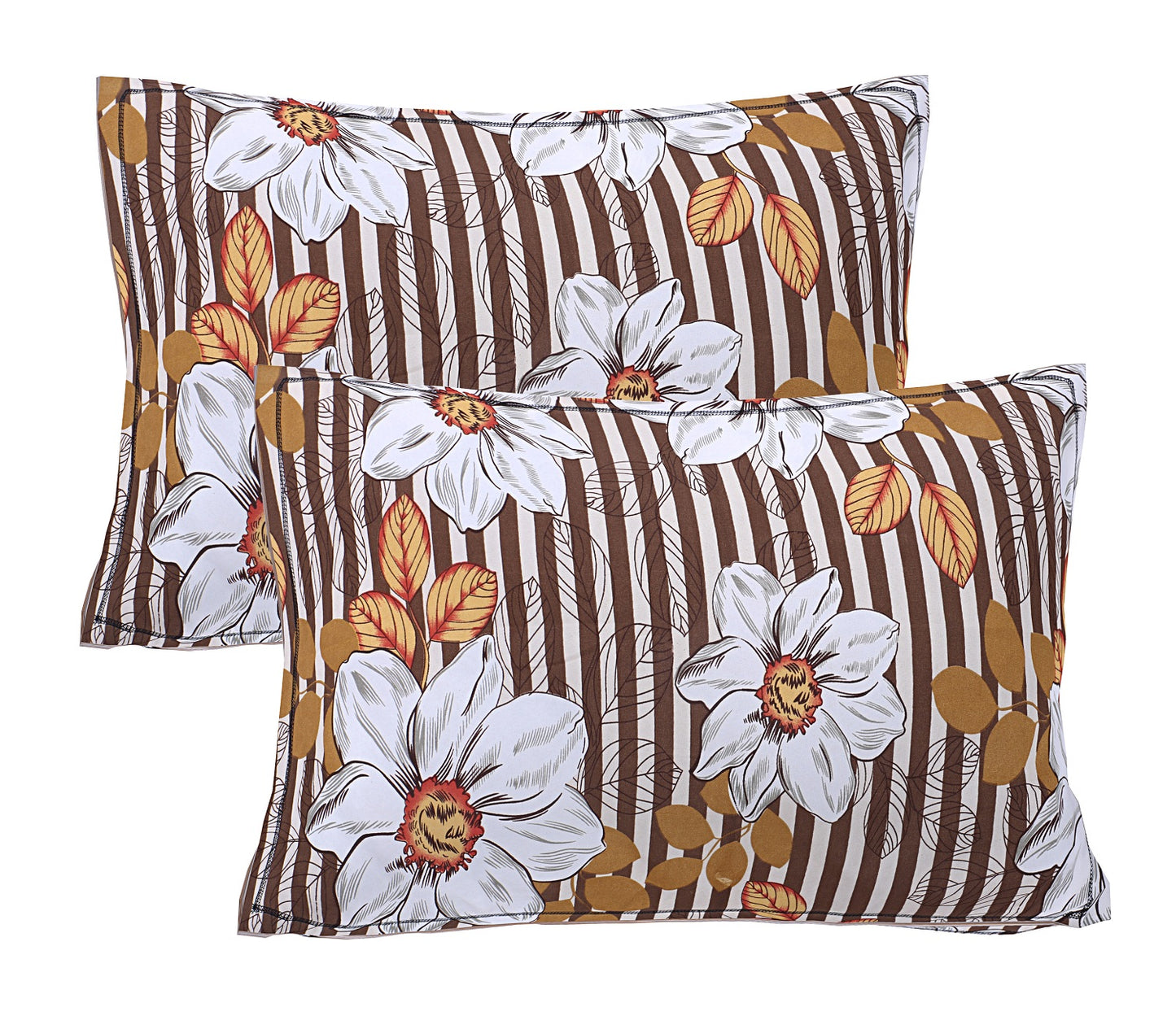 Siroki Bond Premium Olive Printed Pillow Cover (17*27)