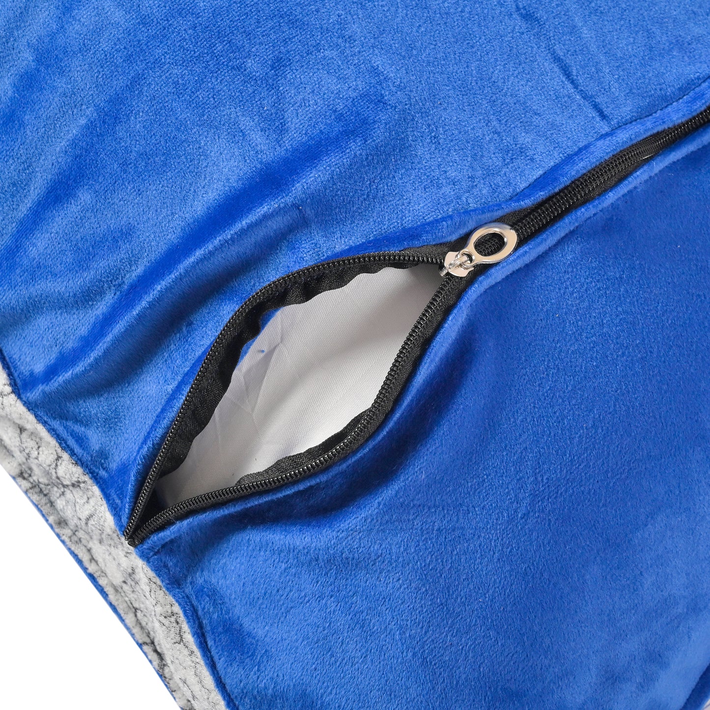 Siroki bond Soft Blue Sleeping Velvet Pillow with Cover