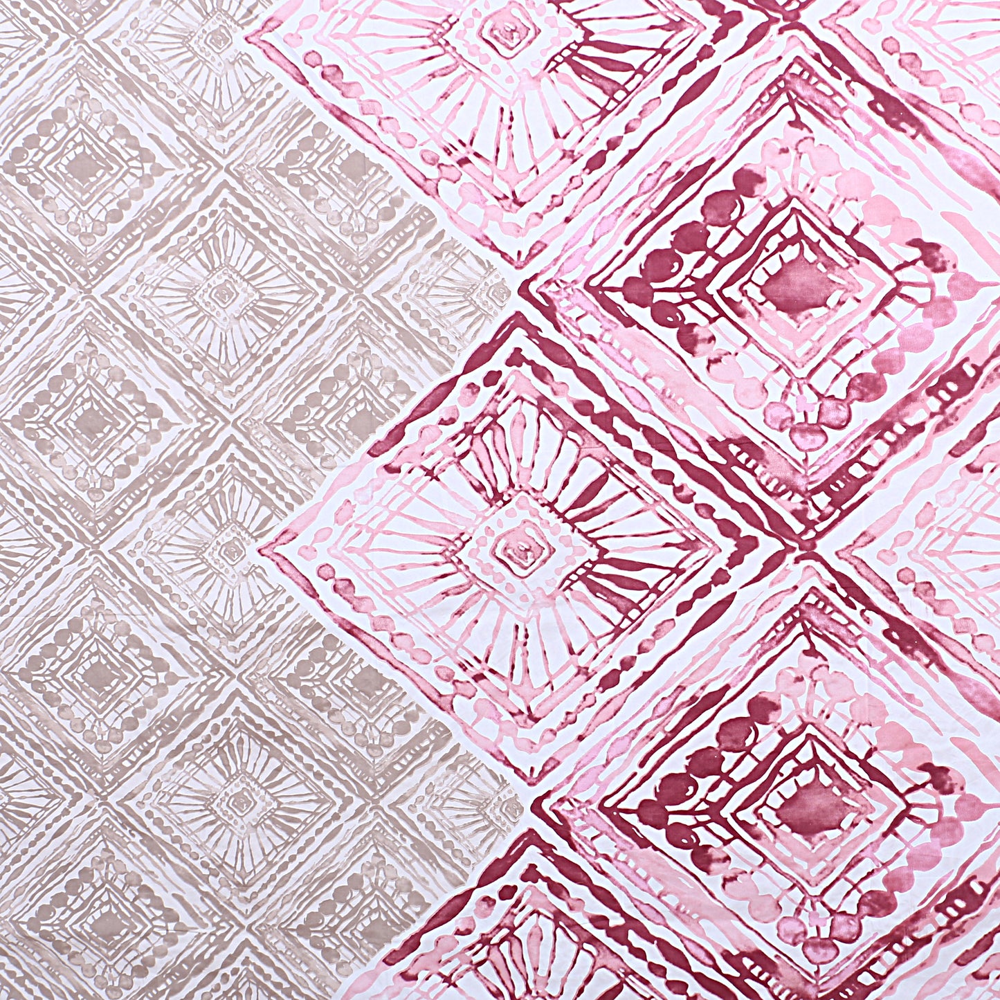 Siroki Bond Pink Floral Printed Premium Bed Sheet