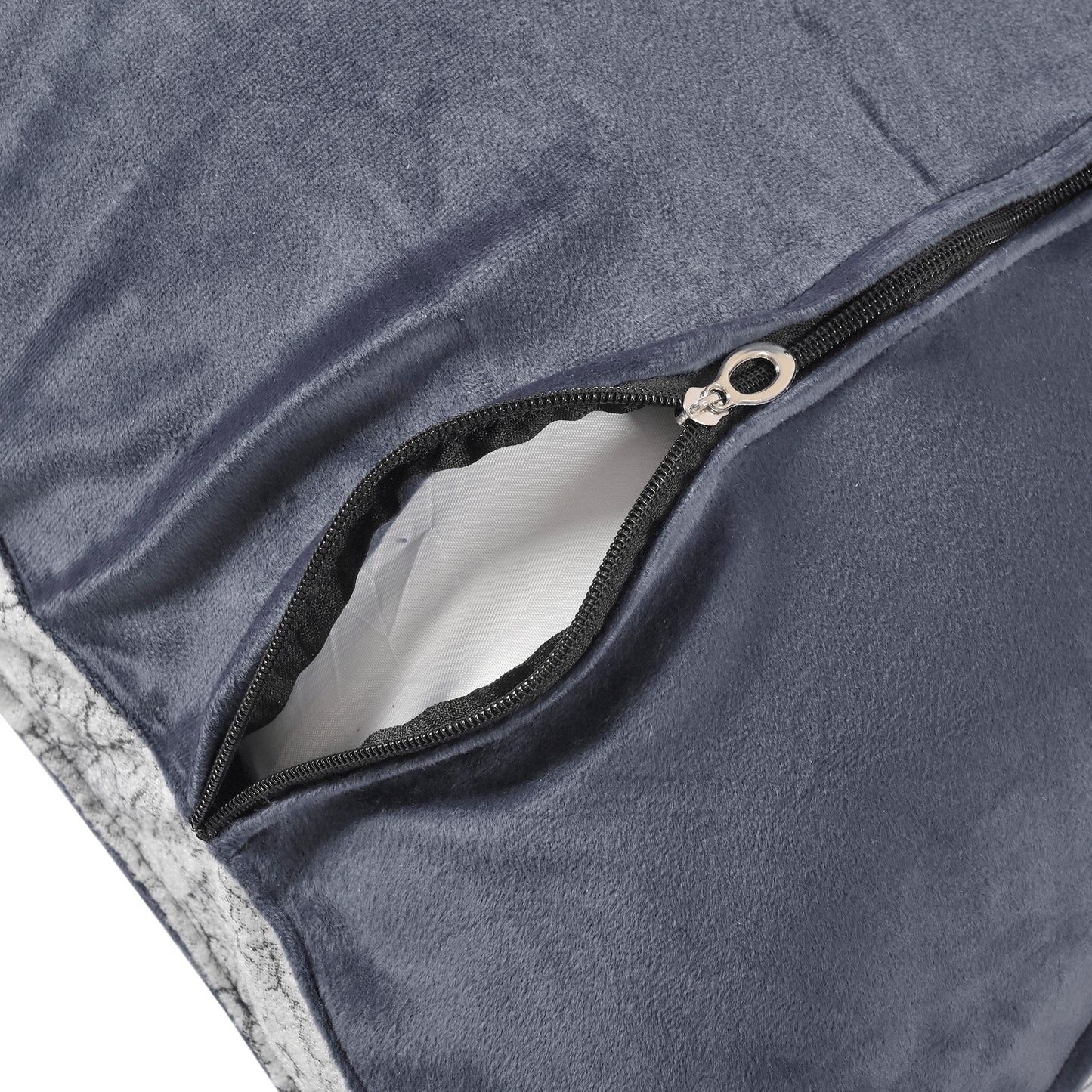 Siroki bond Soft Grey Sleeping Velvet Pillow with Cover