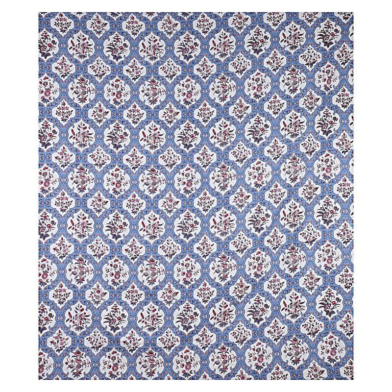 Siroki Bond Blue Premium Printed Double Bedsheet