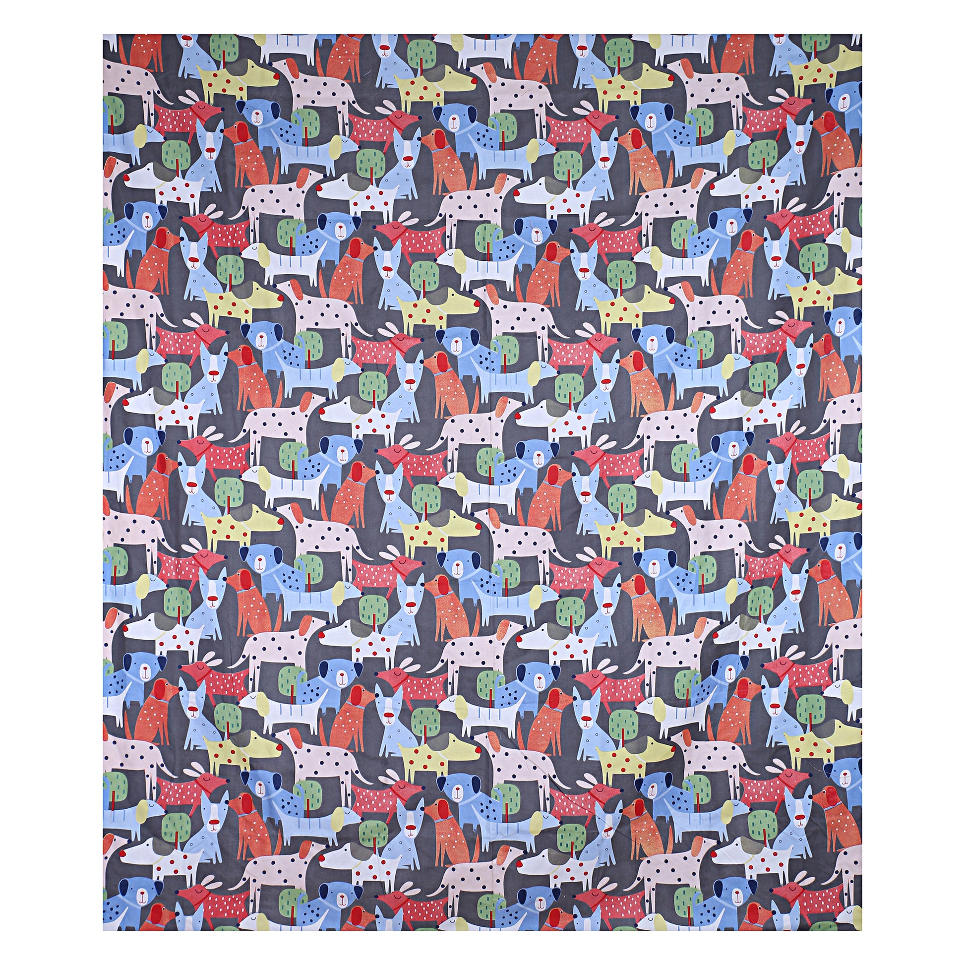 Siroki Bond Red Printed Premium Single Bed Sheet