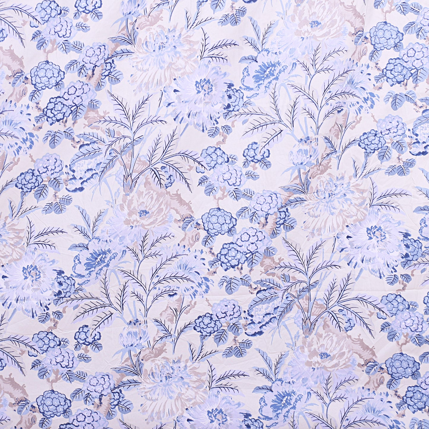 Siroki Bond Sky Blue Fitted Printed Premium Bedsheet