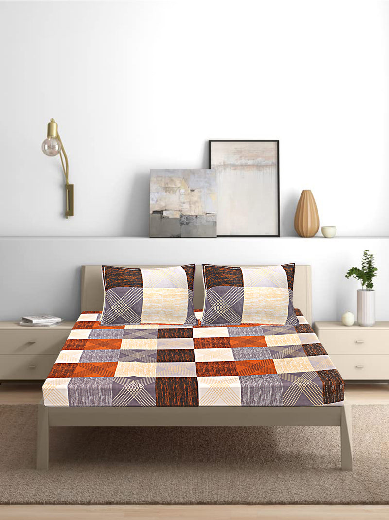 Siroki Bond Abstract Flat Printed PremiumFlat Bedsheet