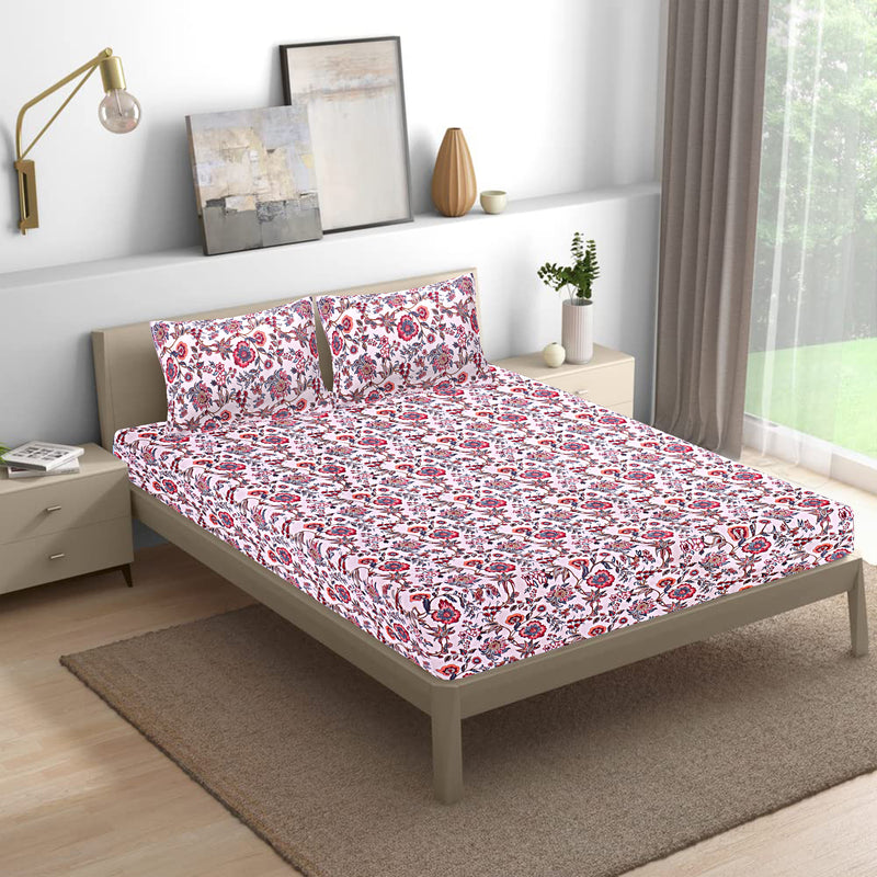 Siroki Bond Multicolor Printed Premium King Bedsheet