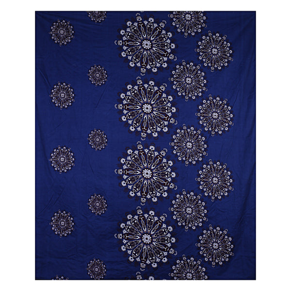 Siroki Bond Printed Royal Blue Pillow Cover(17*27)