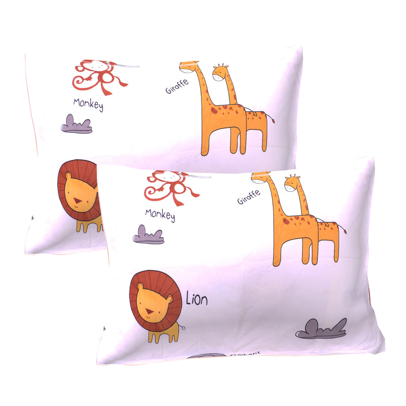 Siroki Bond White Cartoon Premium Printed Pillow Cover (17*27)