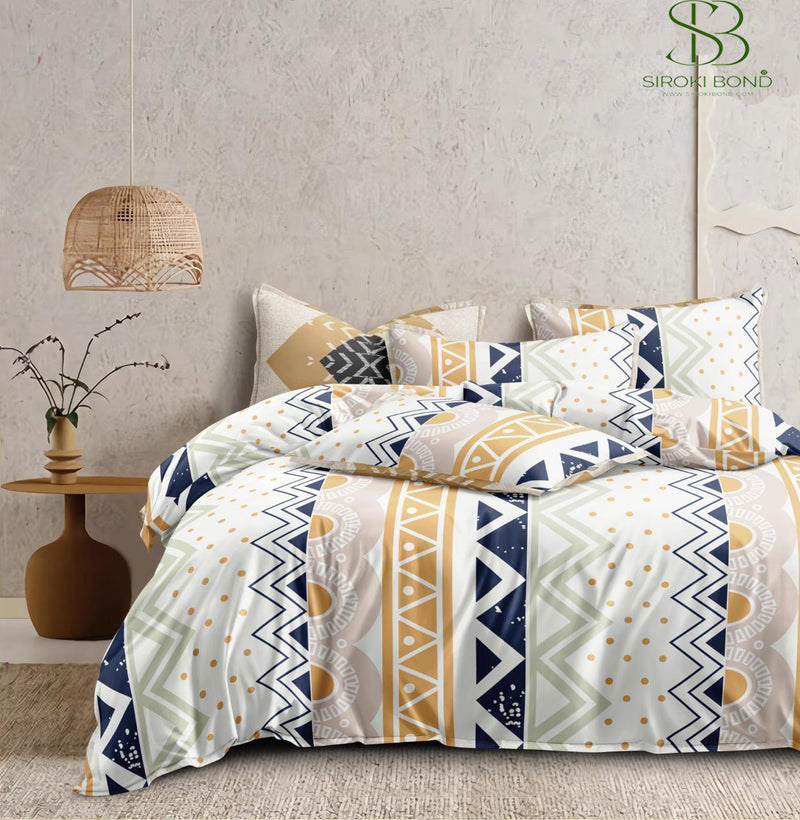 Siroki Bond White Premium Elastic Fitted Double Bed Sheet