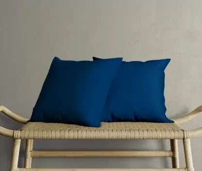 Siroki Bond Dark Blue Solid Cushions Pack of 2