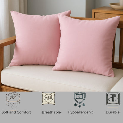 Siroki Bond Microfiber Filling Cushion For Home Office Living Room 16x16 Inch Soft Fluffy Cushion (Peach)