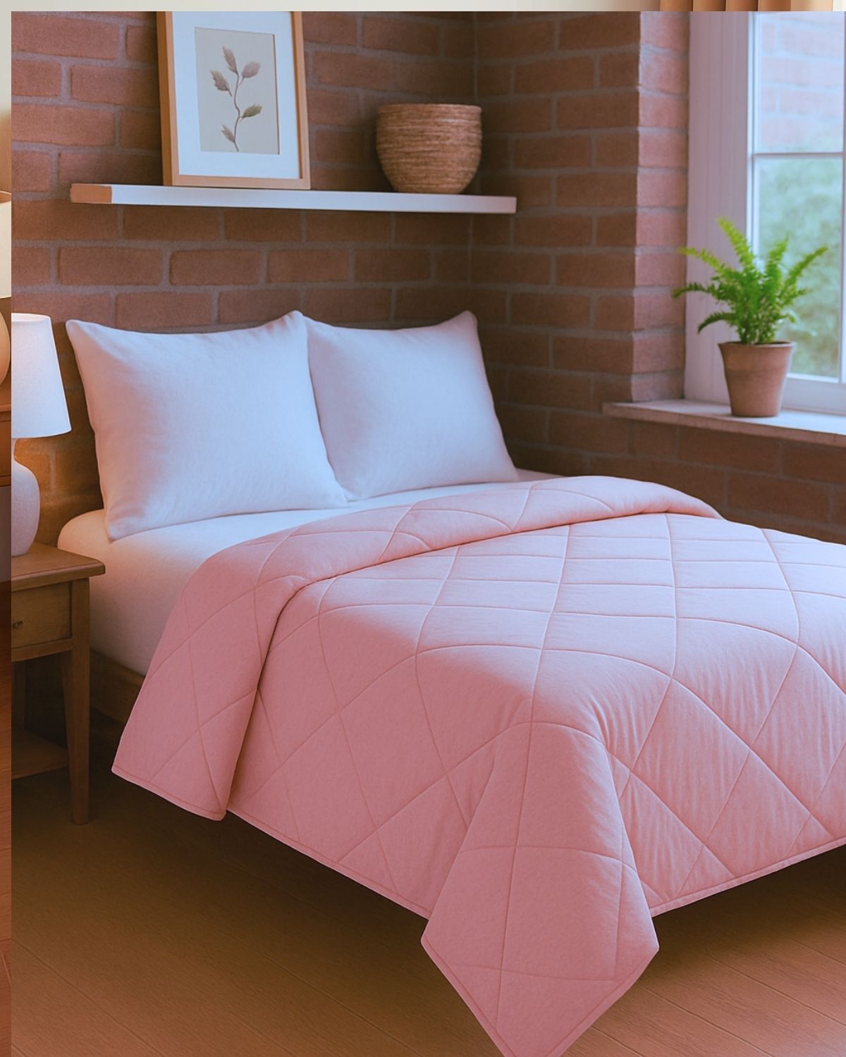 Siroki Bond Quilted 200 GSM Microfiber Filling Comforter for AC Room and Mild Winter