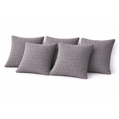 Siroki Bond Microfiber Cushion with Quilted Cover (16x16) – Grey