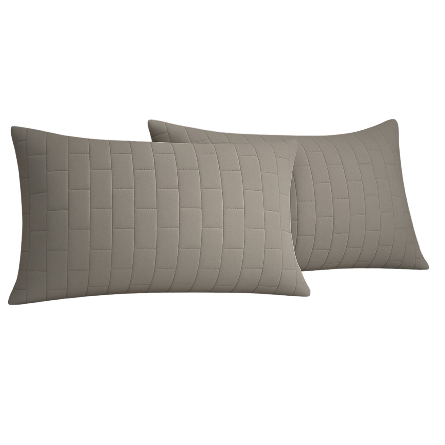 Siroki bond Quilted Pillow Cover For Home Decor Bedroom Soft Fluffy 17*27 Inch Pillow Case (Grey)