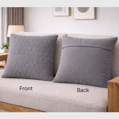 Siroki Bond Microfiber Cushion with Quilted Cover (16x16) – Grey