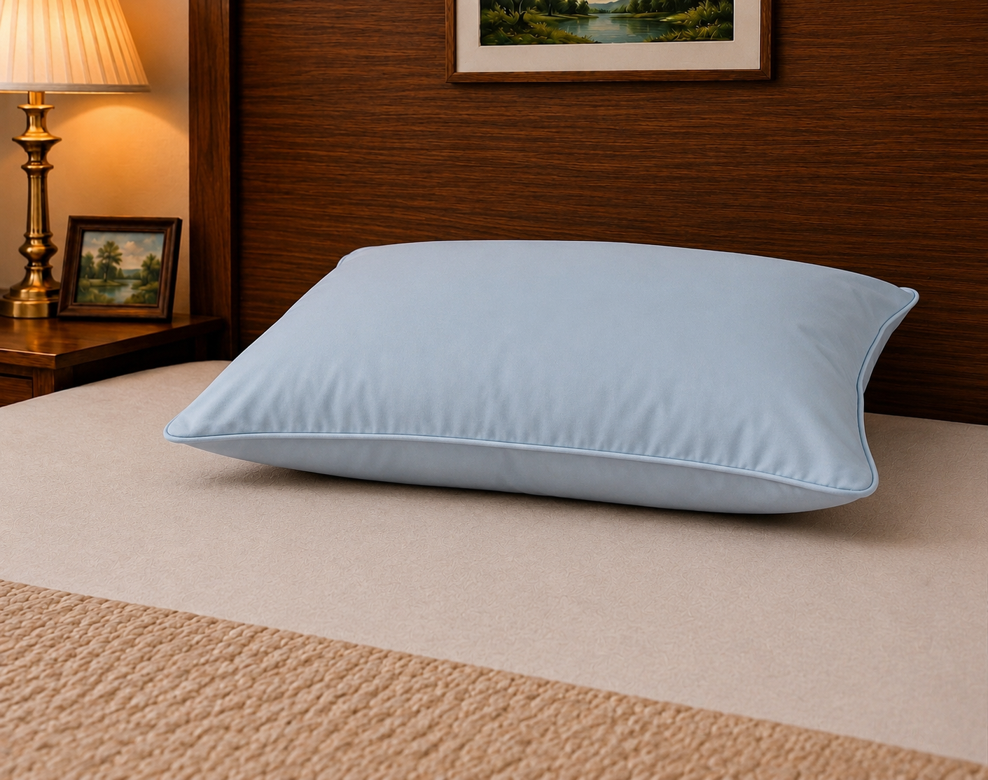 Siroki Bond Microfiber Filling Plain Sleeping Pillow (Grey) (17x27)