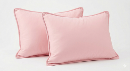 Siroki Bond Microfiber Filling Plain Sleeping Pillow (Pink) (17x27)