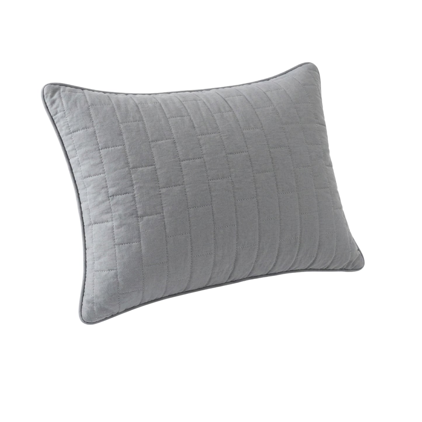 Siroki Bond Solid Single Pipin Quilted Sleeping Pillow (Grey)
