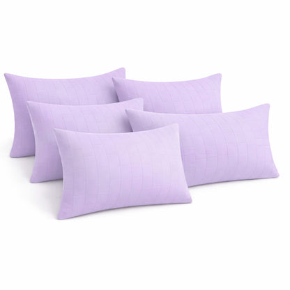 Siroki bond Quilted Pillow Cover For Home Decor Bedroom Soft Fluffy 17*27 Inch Pillow Case (Lavender)