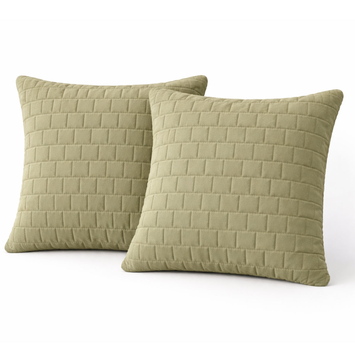 Siroki Bond Microfiber Cushion with Quilted Cover (16x16) – Olive