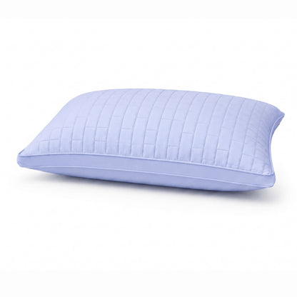 Siroki Bond Solid Double Pipin Quilted Sleeping Pillow (Lavendar)