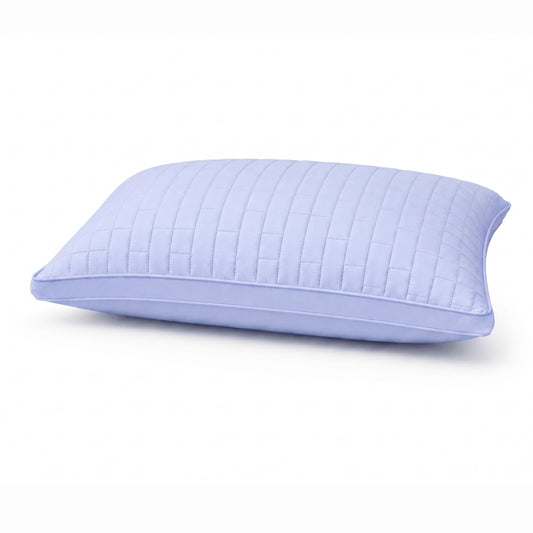 Siroki Bond Solid Double Pipin Quilted Sleeping Pillow (Lavendar)