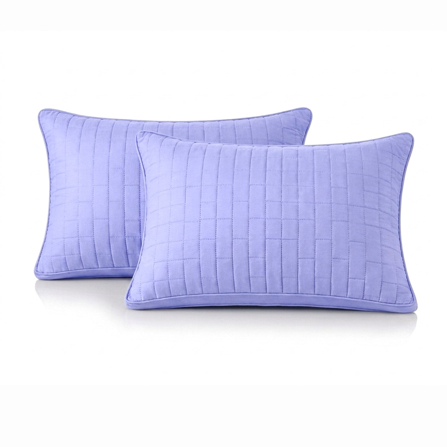 Siroki Bond Solid Double Pipin Quilted Sleeping Pillow (Lavendar)