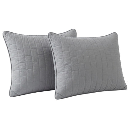 Siroki Bond Solid Single Pipin Quilted Sleeping Pillow (Grey)