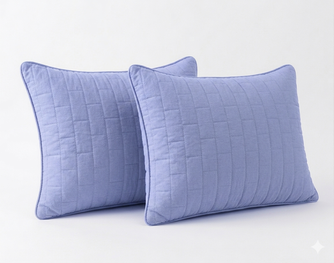 Siroki Bond Solid Single Pipin Quilted Sleeping Pillow (Lavendar) (16x24)