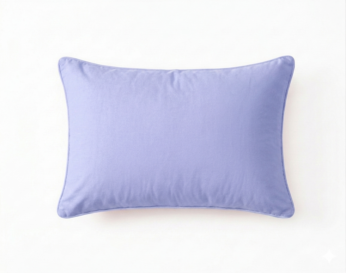 Siroki Bond Microfiber Filling Plain Sleeping Pillow (Lavendar) (17x27)