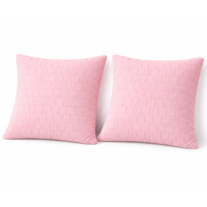 Siroki Bond Microfiber Cushion with Quilted Cover (16x16) – Pink