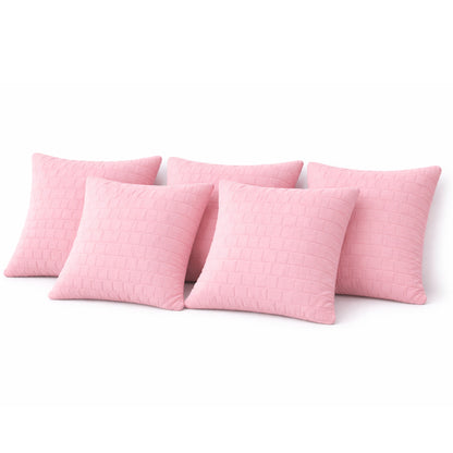Siroki Bond Microfiber Cushion with Quilted Cover (16x16) – Pink