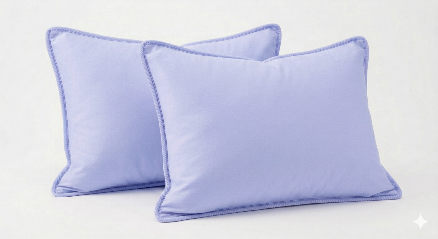 Siroki Bond Microfiber Filling Plain Sleeping Pillow (Lavendar) (17x27)
