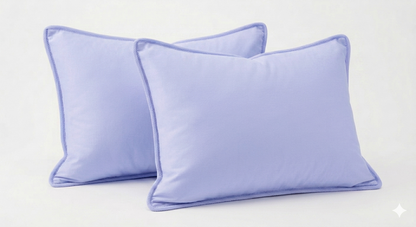 Siroki Bond Microfiber Filling Plain Sleeping Pillow (Lavendar) (17x27)